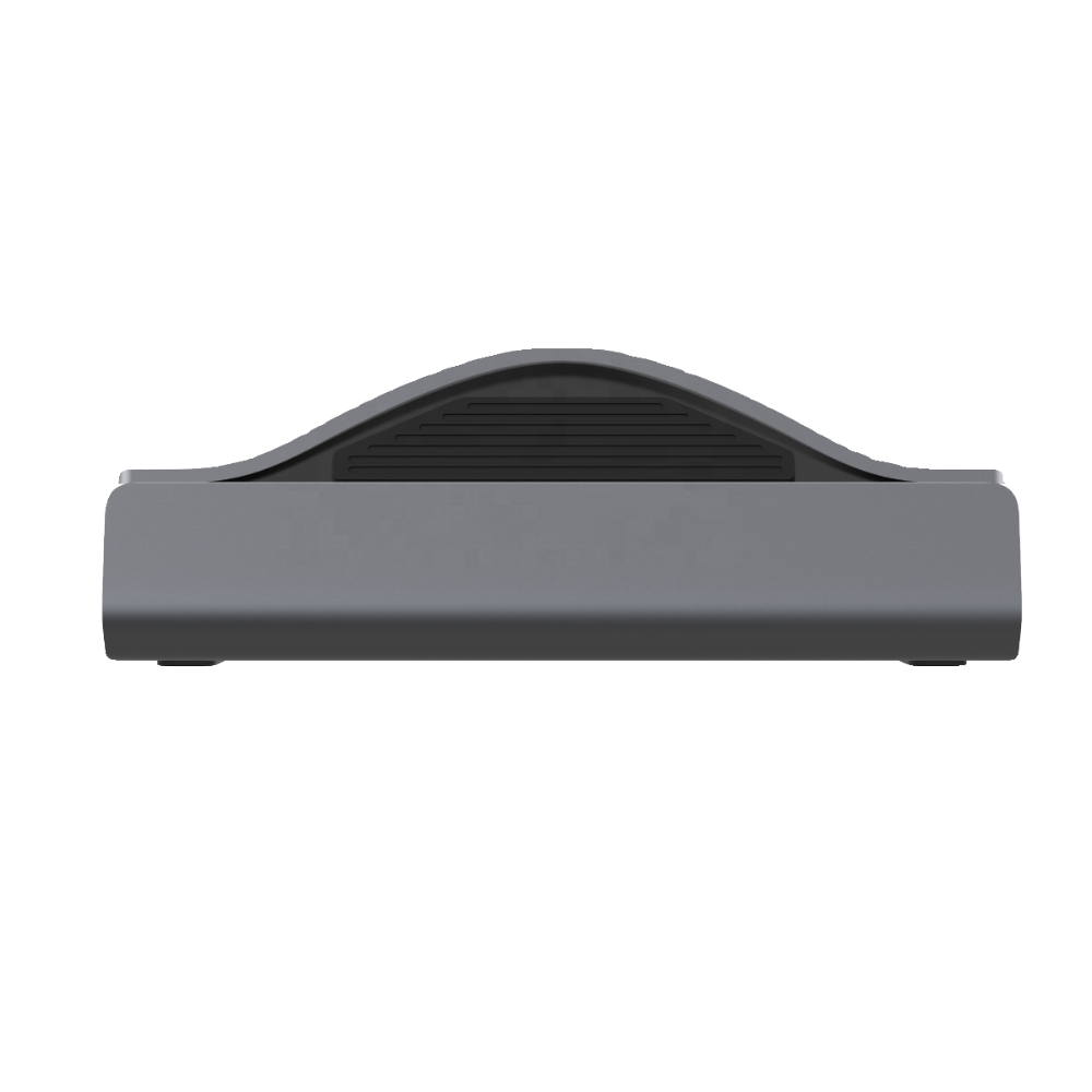 Gray rectangular object on a white background