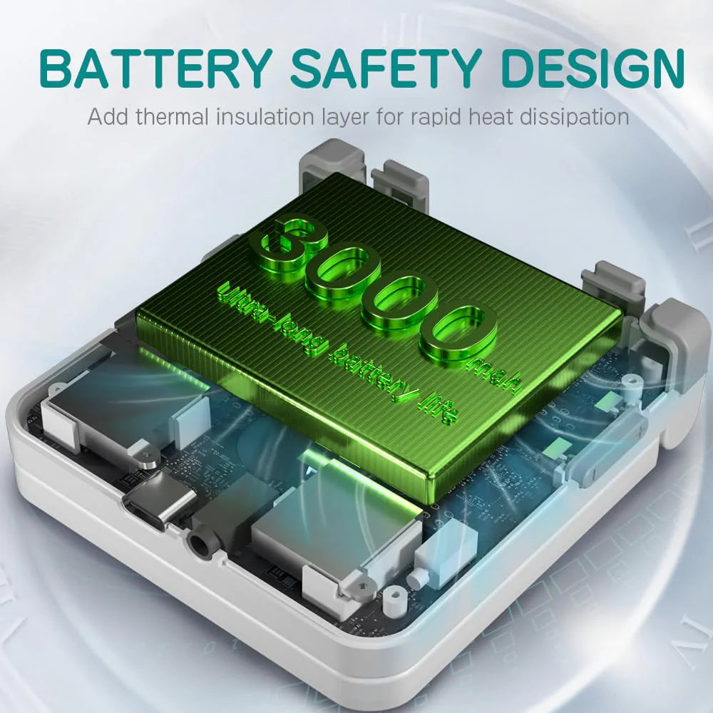 Battery safety design with thermal insulation layer on a white background
