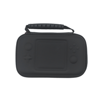 Black carrying case with handles on a white background