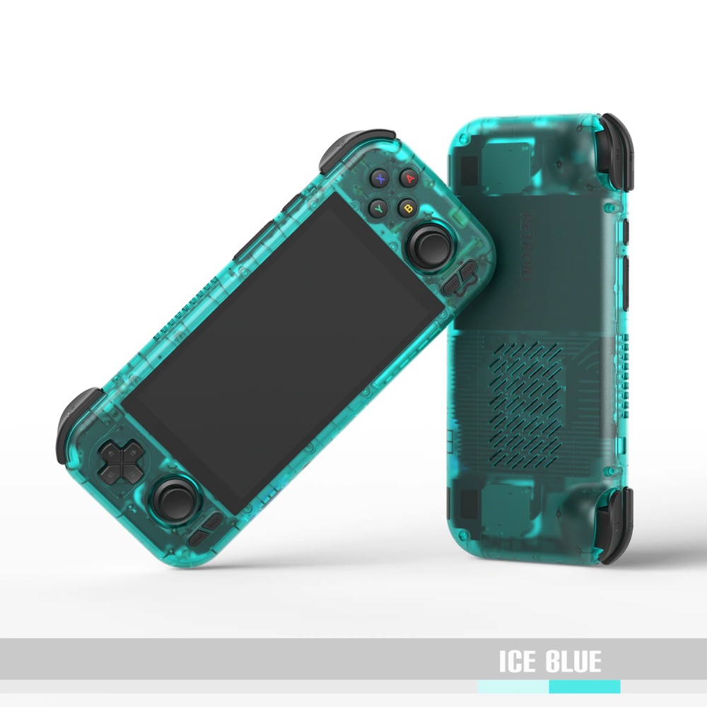 Ice blue phone case on a white background